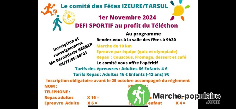 Marche et défi sportif